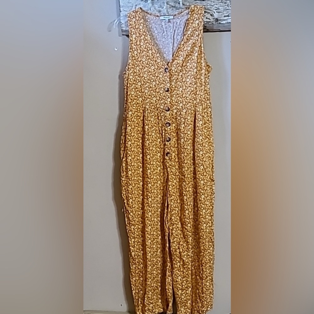 Madewell Button-Front Tank Jumpsuit in Americana Floral